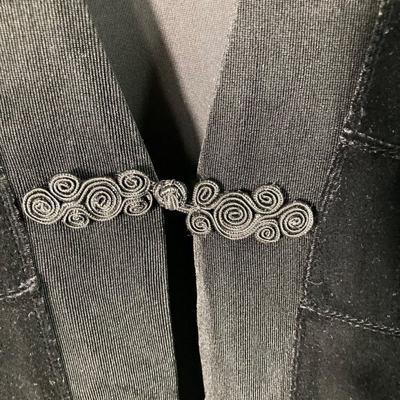 Womens Chicos Velvet Martha Jacket Button Close Black M NWT Polyester Spandex - Picture 9 of 10